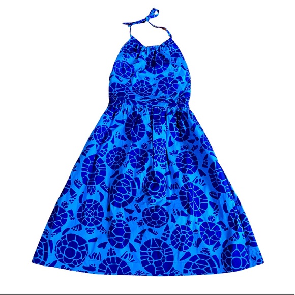 kate spade Dresses & Skirts - New Kate Spade 100% cotton blue turtle print fabric halter backless elastic back